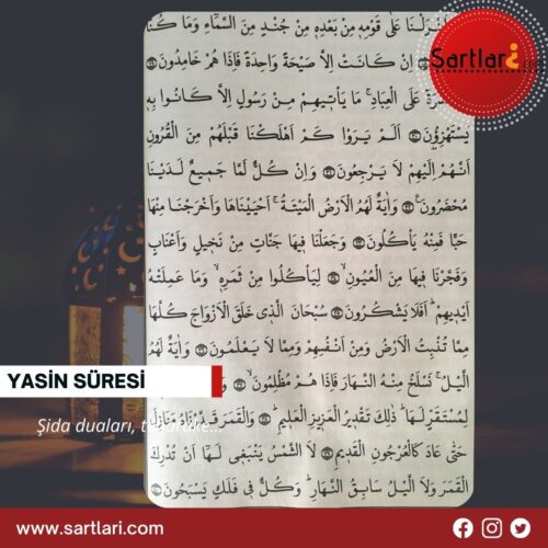 Yasin Suresi Arapça 3. sayfa. 
