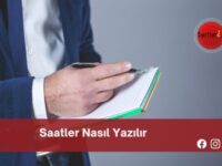 Saatler Nasıl Yazılır | Saatler Nasıl Yazılır TDK