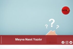 Meyva Nasıl Yazılır | Meyva Nasıl Yazılır TDK