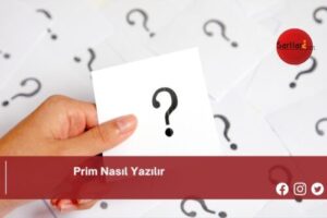 Prim Nasıl Yazılır | Prim Nasıl Yazılır TDK