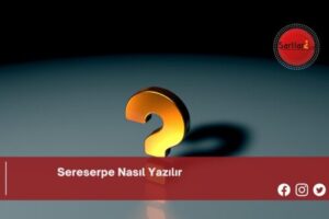 Sereserpe Nasıl Yazılır | Sereserpe Nasıl Yazılır TDK