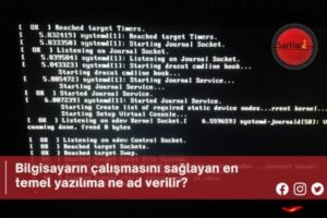 Bilgisayarın çalışmasını sağlayan en temel yazılıma ne ad verilir?