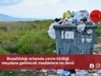 Boşaltıldığı ortamda çevre kirliliği meydana getirecek maddelere ne denir