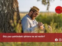 Düz yazı şeklindeki şiirlere ne ad verilir?