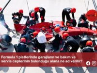 Formula 1 pistlerinde garajların ve bakım ve servis ceplerinin bulunduğu alana ne ad verilir?