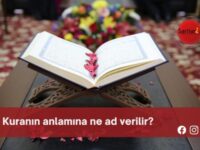 Kuranın anlamına ne ad verilir?