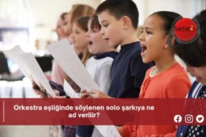 Orkestra eşliğinde söylenen solo şarkıya ne ad verilir?