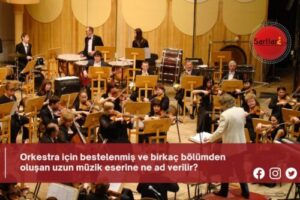 Orkestra için bestelenmiş ve birkaç bölümden oluşan uzun müzik eserine ne ad verilir?