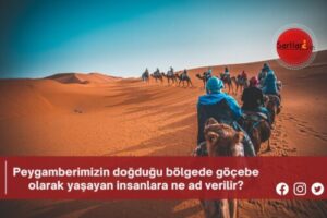 Peygamberimizin doğduğu bölgede göçebe olarak yaşayan insanlara ne ad verilir?