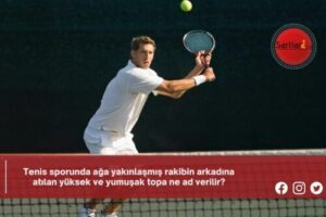 Tenis sporunda ağa yakınlaşmış rakibin arkadına atılan yüksek ve yumuşak topa ne ad verilir?
