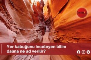 Yer kabuğunu inceleyen bilim dalına ne ad verilir?